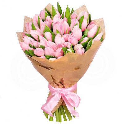 Тюльпаны нежно розовые